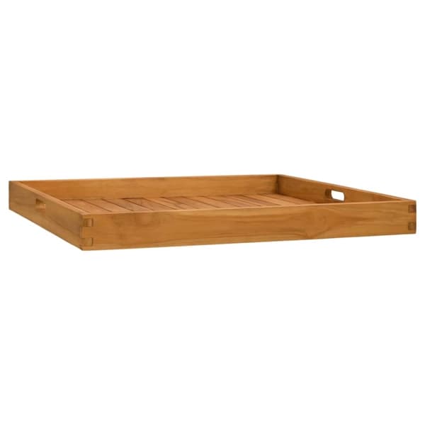 vidaXL Serveringsbricka 70x70 cm massivt teakträ Brun
