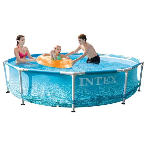 INTEX Pool Beachside Metal Frame 305x76 cm Blå