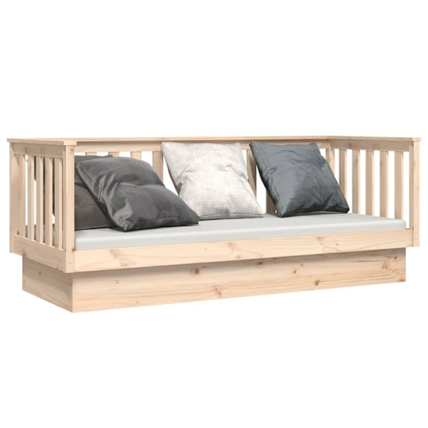 vidaXL Dagbädd utan madrass 75x190 cm massiv trä furu Brun