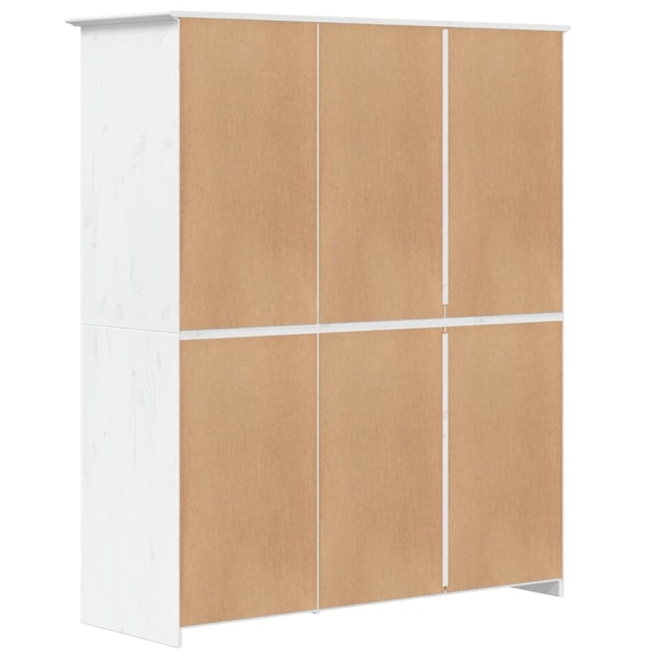 vidaXL Klädskåp BODO vit 146x53,5x173 cm massiv furu Vit