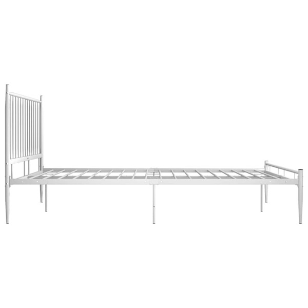 vidaXL Sängram vit metall 200x200 cm Vit