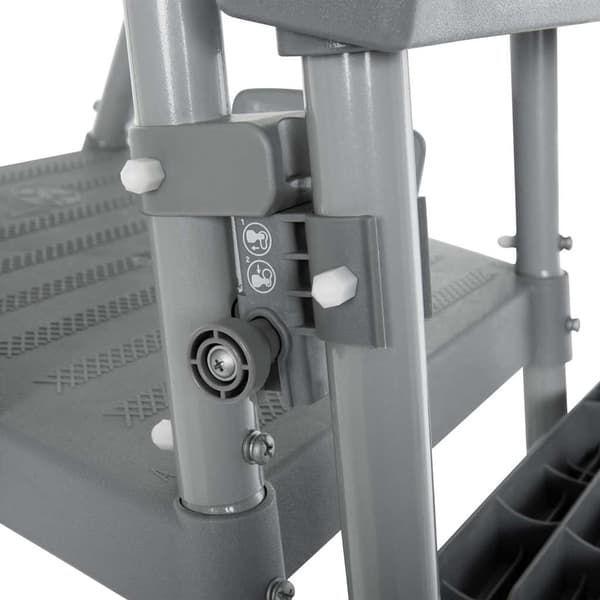 Bestway Poolstege Flowclear 4 steg 122 cm grå
