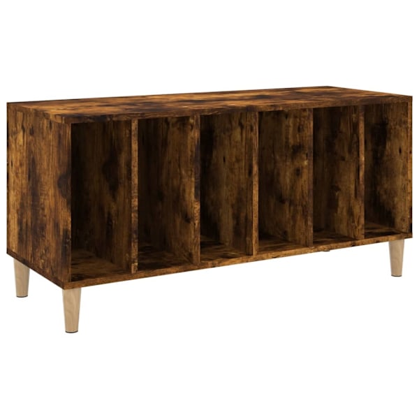 vidaXL Stereobänk rökfärgad ek 100x38x48 cm konstruerat trä Brun