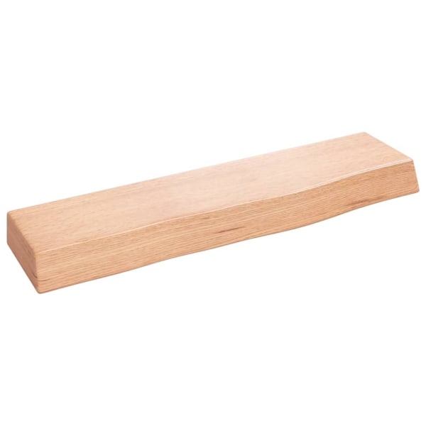 vidaXL Bordsskiva ljusbrun 40x10x4 cm behandlad massiv ek Brun