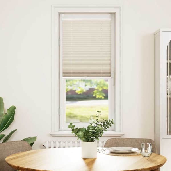 vidaXL Plisségardin 40x150 cm gräddvit Creme