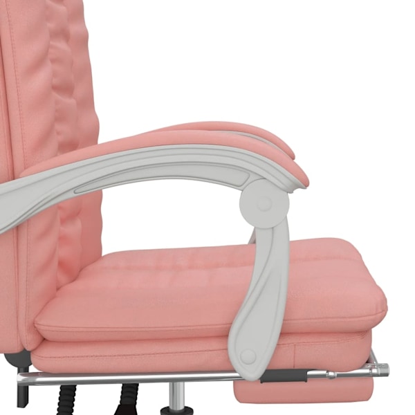 vidaXL Kontorsstol rosa konstläder Rosa