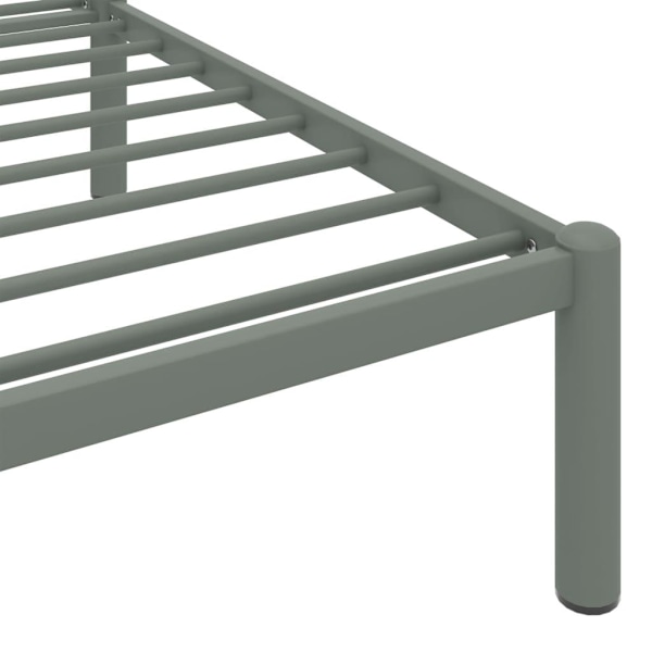 vidaXL Sängram grå metall 200x200 cm grå
