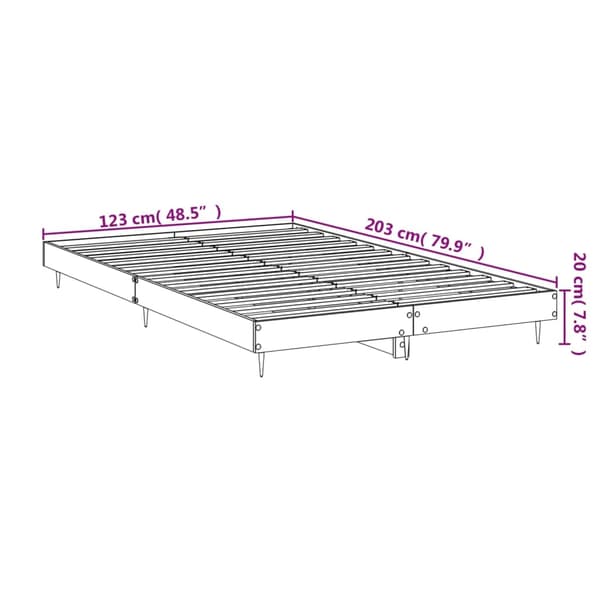 vidaXL Sängram vit 120x200 cm konstruerat trä Vit