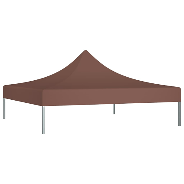 vidaXL Tak till partytält 2x2 m brun 270 g/m² Brun