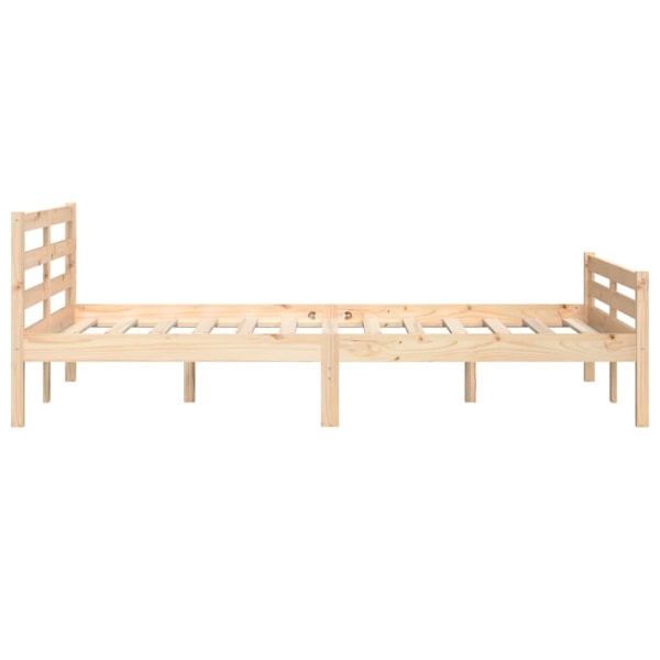 vidaXL Sängram utan madrass massivt trä 140x200cm Brun