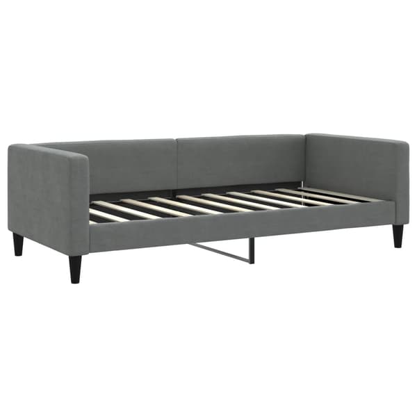 vidaXL Dagbädd mörkgrå 90x190 cm tyg Grå