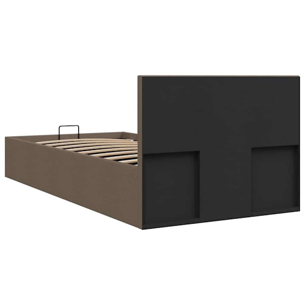 vidaXL Sängram hydraulisk förvaring utan madrass taupe 100x200 cm Taupe