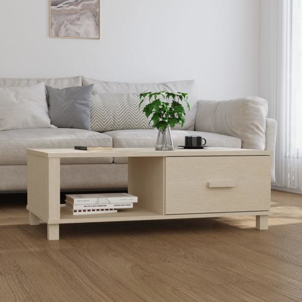 vidaXL Soffbord HAMAR honungsbrun 100x55x35 cm massiv furu Brun