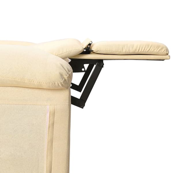 vidaXL Reclinerfåtölj gräddvit tyg Kräm
