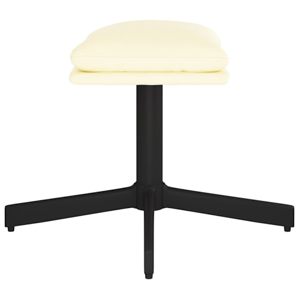 vidaXL Fotpall gräddvit 60x60x36 cm konstläder Kräm