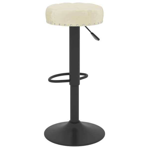 vidaXL Barstolar 2 st gräddvit sammet Creme