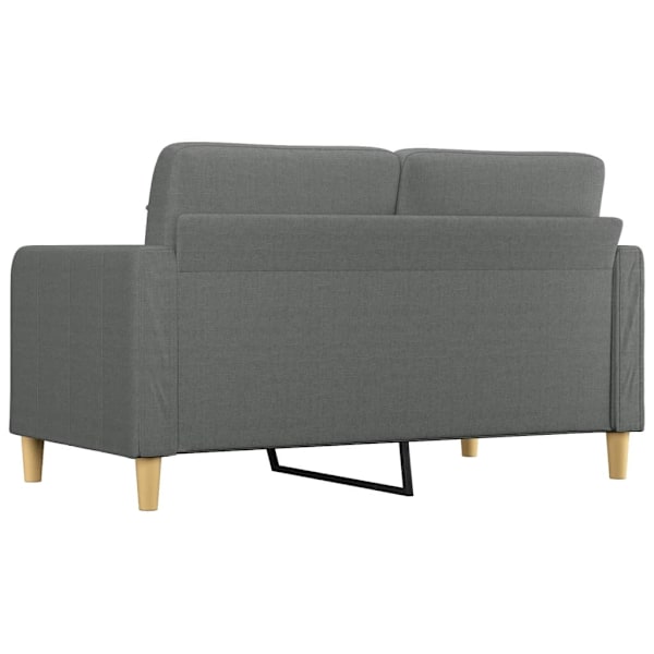 vidaXL Soffa 2-sits mörkgrå 140 cm tyg Grå