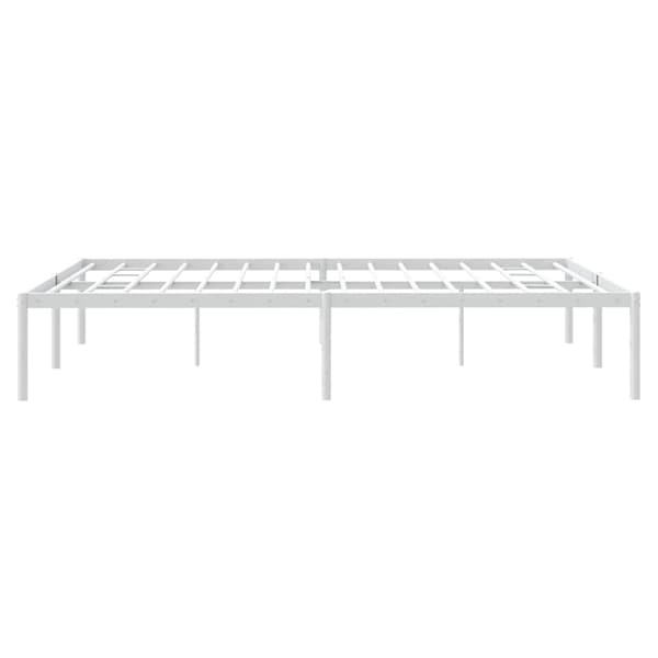 vidaXL Sängram metall vit 150x200 cm Vit