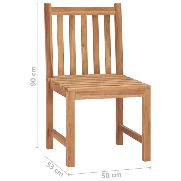 vidaXL Hopfällbara trädgårdsstolar 8 st massiv teak Brun