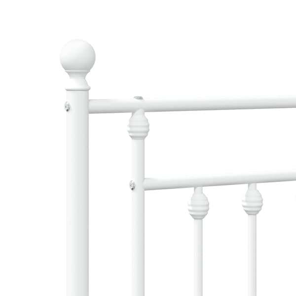 vidaXL Ersättningsgavel metall vit 90 cm Vit