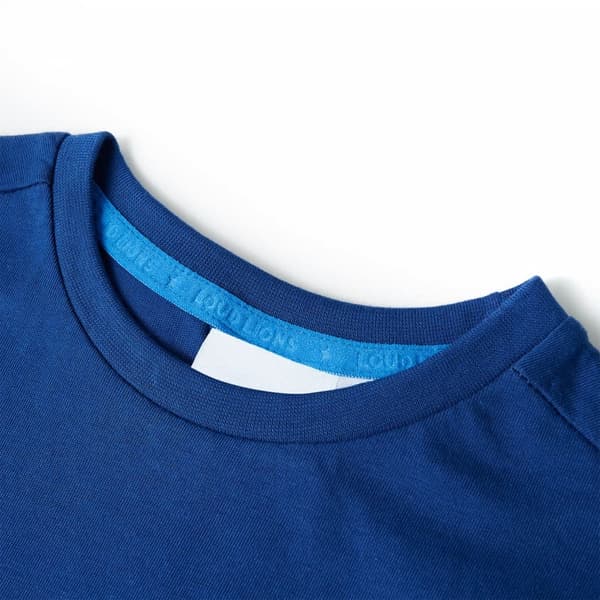 vidaXL T-shirt för barn mörkblå 140 Blå