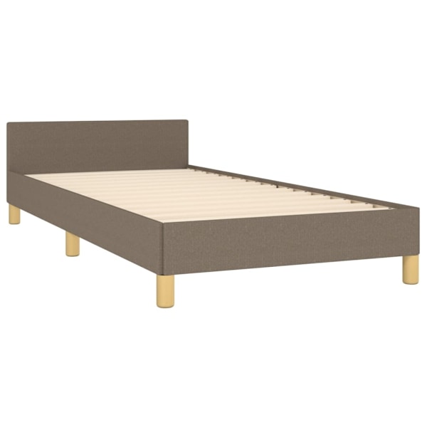vidaXL Sängram utan madrass Taupe 80x200cm tyg Taupe