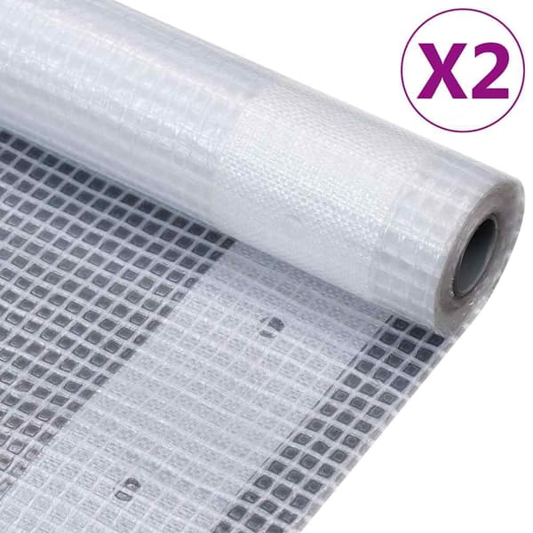 vidaXL Leno presenning 2 st 260 g/m² 2x4 m vit Vit
