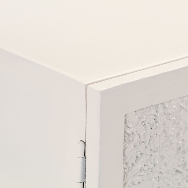 vidaXL Skänk 115x30x76 cm massivt mangoträ Vit