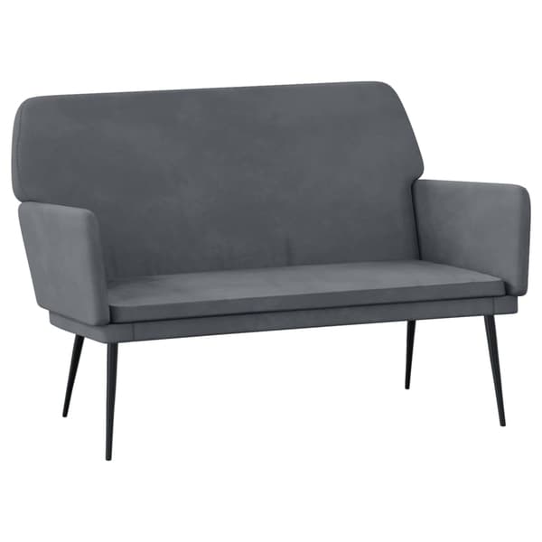 vidaXL Bänk mörkgrå 108x79x79 cm sammet Grå