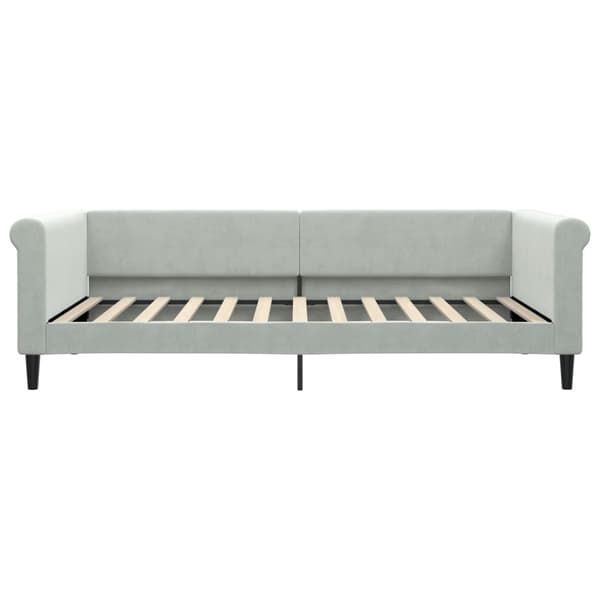 vidaXL Dagbädd utdragbar ljusgrå 100x200 cm sammet Grå