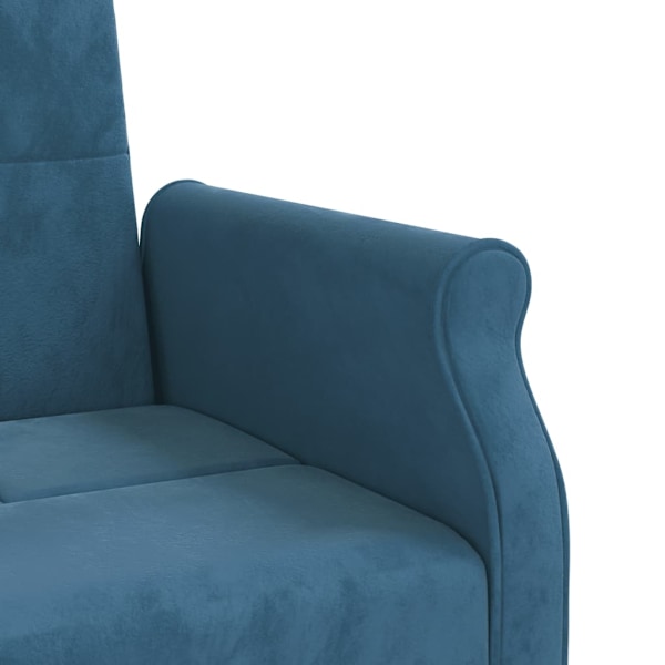 vidaXL Bäddsoffa med dynor blå sammet Blå