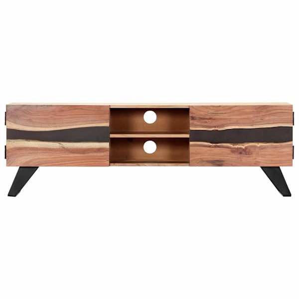 vidaXL TV-bänk 140x30x45 cm massivt akaciaträ Brun
