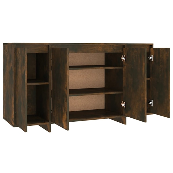 vidaXL Skänk rökfärgad ek 135x41x75 cm konstruerat trä Brun