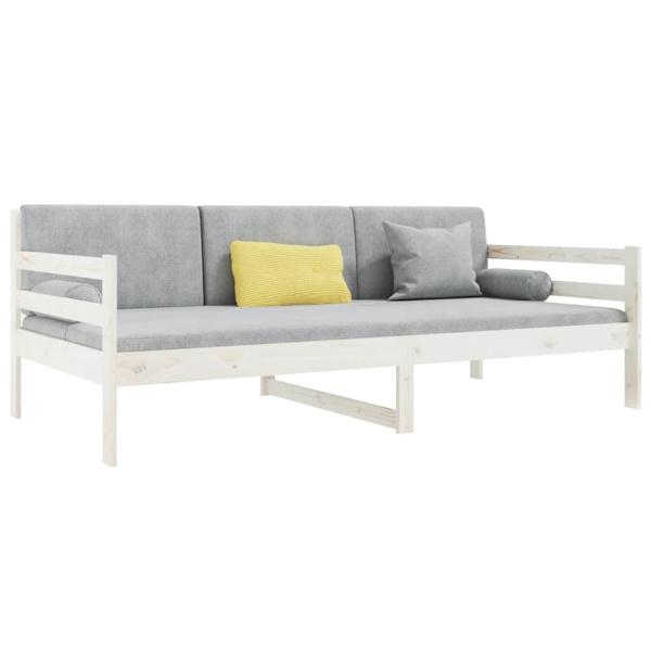 vidaXL Dagbädd vit 90x190 cm massiv furu Vit