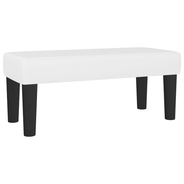 vidaXL Ramsäng med madrass vit 100x200 cm konstläder Vit