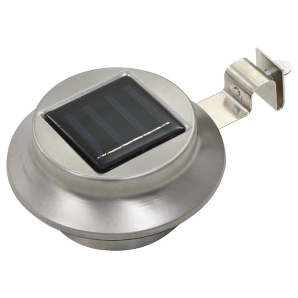 vidaXL Sollampa LED set 6 st rund 12 cm vit Silver