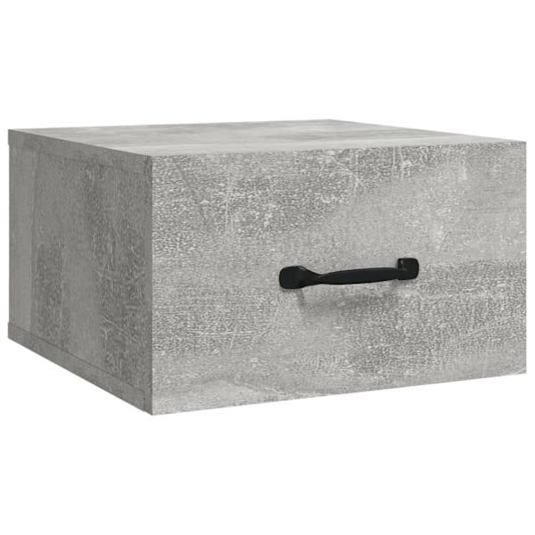 vidaXL Väggmonterat sängbord betonggrå 35x35x20 cm Grå