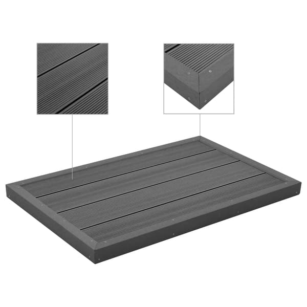 vidaXL Golvplatta för soldusch grå 101x63x5,5 cm WPC Grå