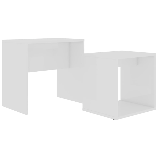 vidaXL Soffbord set vit 48x30x45 cm konstruerat trä Vit
