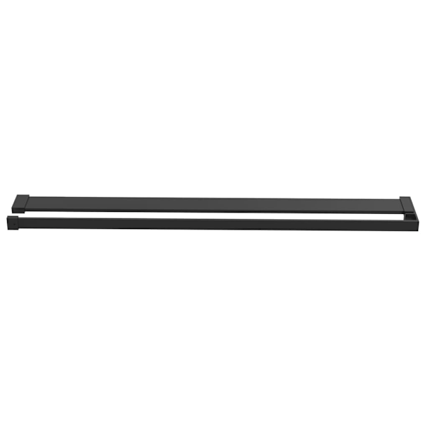 vidaXL Duschvägg med hylla svart 90x195 cm ESG-glas&aluminium Svart
