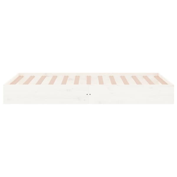 vidaXL Sängram vit massivt trä 100x200 cm Vit