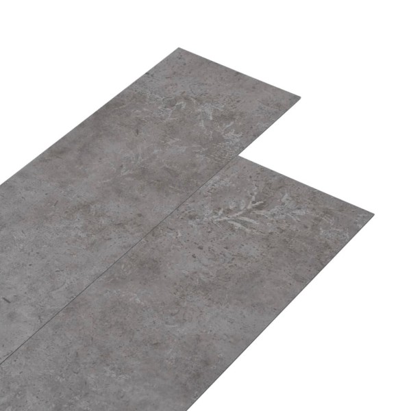 vidaXL PVC-golvbrädor 5,02 m² 2 mm självhäftande betonggrå grå