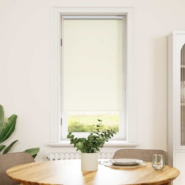 vidaXL Rullgardin mörkläggande 60x120 cm benvit Vit