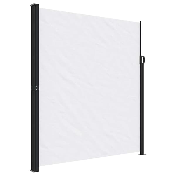 vidaXL Infällbar sidomarkis vit 220x600 cm Vit