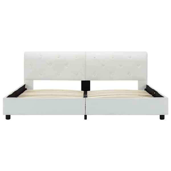 vidaXL Sängram vit konstläder 160x200 cm Vit