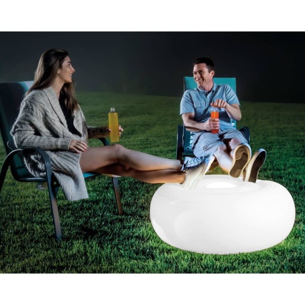 INTEX LED sittpuff 86x33 cm Vit