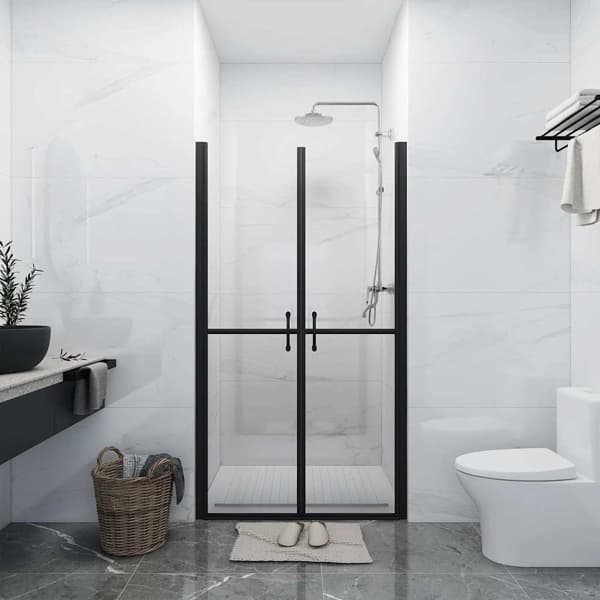 vidaXL Duschdörr klar ESG (73-76)x190 cm Silver