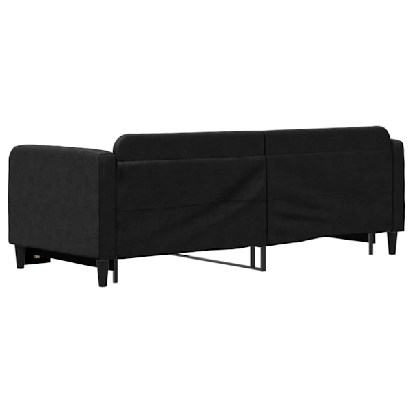 vidaXL Dagbädd utdragbar svart 80x200 cm tyg Svart