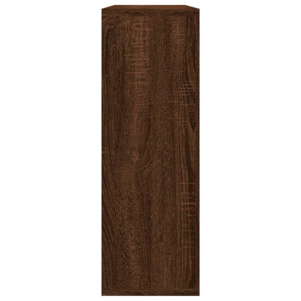 vidaXL Vägghylla brun ek 104x20x58,5 cm konstruerat trä Brun