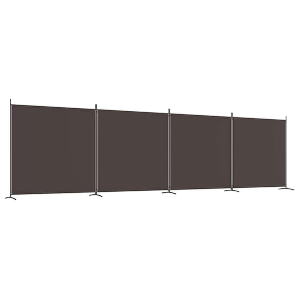 vidaXL Rumsavdelare 4 paneler brun 698x180 cm tyg Brun